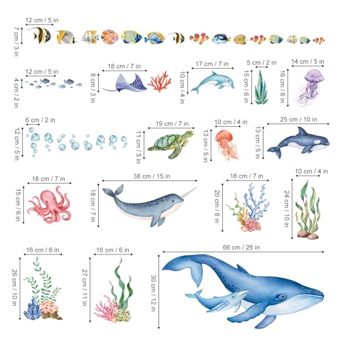 Vinilos decorativos wondever mar oceánico para pared miniatura 4