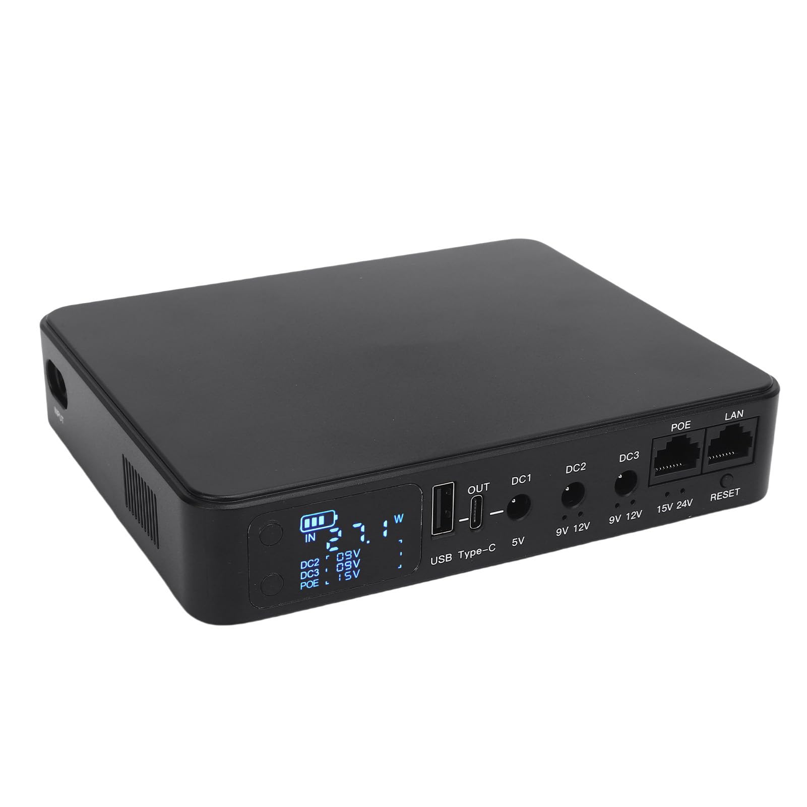 SEAFRONT Fuente de Alimentación de Respaldo de Batería Mini de 18,000 MAh UPS Múltiples Salidas para la Cámara de Seguridad del Enrutador Huella Digital Compatible con Varios Dispositivos (Enchufe