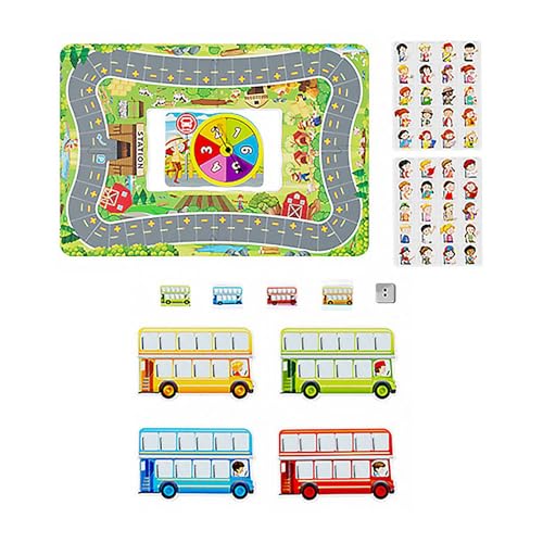 Juego Educativo de Juguete con Parada de autobús: Actividad numérica Creativa, desafío de Pensamiento Brillante, de conteo para Principiantes, Conjunto de Desarrollo Mental lúdico, recurso en