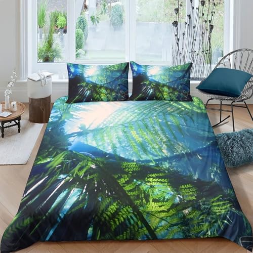 Housse de couette 3D impression jungle drap de lit Super King - 2