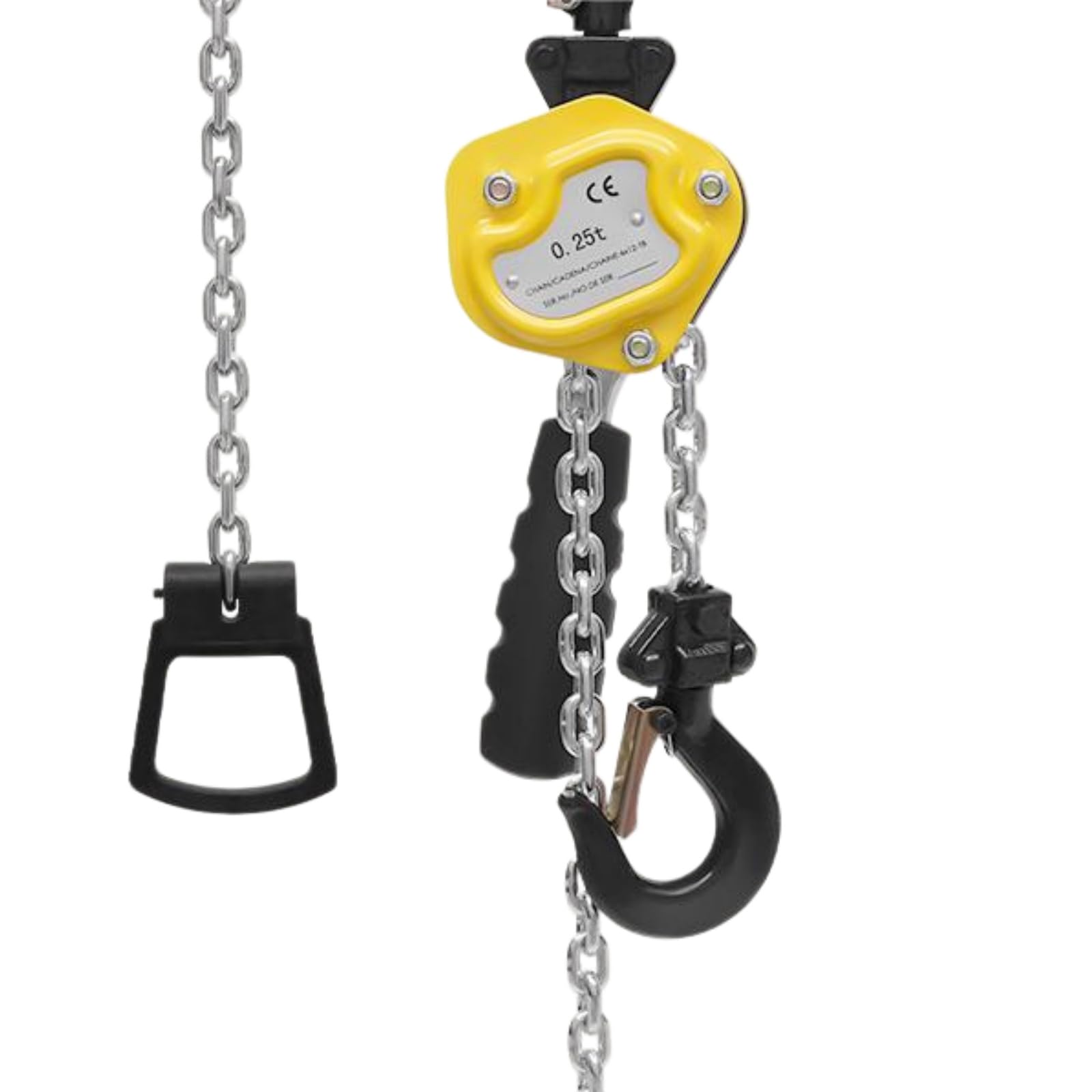 Mini Palan à Levier Manuel 250 kg, Palan à Chaîne à Cliquet Manutention, avec Chaîne en Acier Allié G80 3 m, Crochet Rotatif à 360°, pour Marchandises Garage Quai Usine