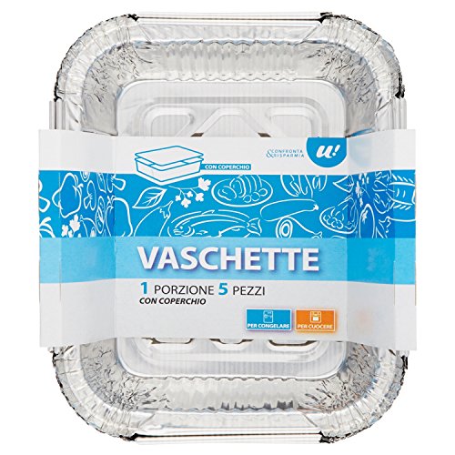 Modalit d'uso Forno tradizionale. La cottura e il riscaldamento dei cibi nel forno dovranno essere effettuati senza coperchio. Conservazione Freezer Frigorifero. Per la congelazione riempire la vaschetta al massimo fino a cm da bordo. Prima di inserire nel congelatore, chiudere la vaschetta con cura ripiegando i bordi del contenitore e lasciare raffreddare il contenuto. Avvertenze - Risciacquare prima dell'uso - Non usare a contatto con cibi fortemente acidi (es.: aceto, succo di limone, ecc) o fortemente salati. Per tutti gli altri alimenti oltre le 24 ore conservare nel frigorifero o nel congelatore - Non mettere a contatto con fiamme dirette o con parti elettriche - utilizzare nel microonde solo se ne consente l'uso - Non introdurre nel forno il contenitore vuoto - Con alimenti a base di sughi o salse consigliabile una cottura non superiore alle 2 ore.