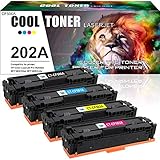 Cool Toner Compatible Toner Cartridge Replacement for HP M281fdw CF500A CF500X HP 202A 202X for HP Laserjet Pro MFP M281fdw M254dw M281cdw M281dw M280nw M254 M281 CF501A CF502A CF503A Ink Printer-4PK