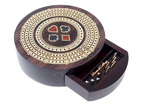 House of Cribbage tablero redondo 3 pistas 60 puntos miniatura 1
