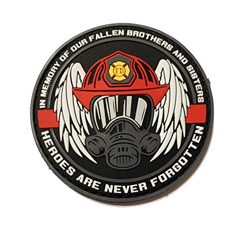 Stevens Tactical Shop in Memory of Our Fallen Firefighters Thin Red Line Morale PVC Patch