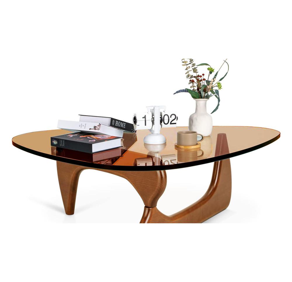 Amazon.com: Triangle Glass Coffee Table-Mid-Century Modern End