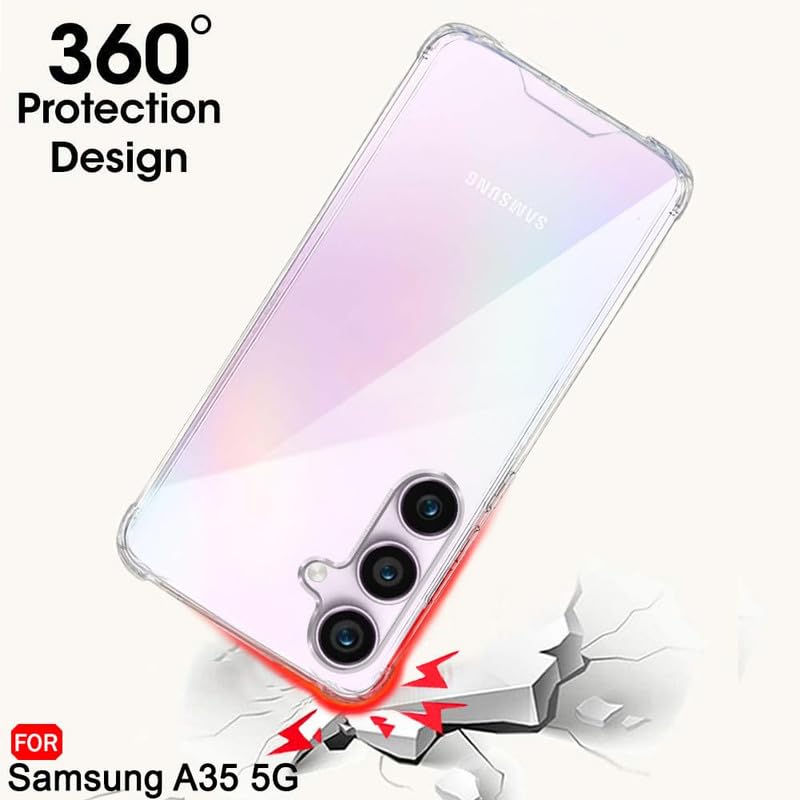 Image of Case Creation Brand - Mobile Cover for Samsung Galaxy A35 5G (Soft & Flexible Back Case), Transparent