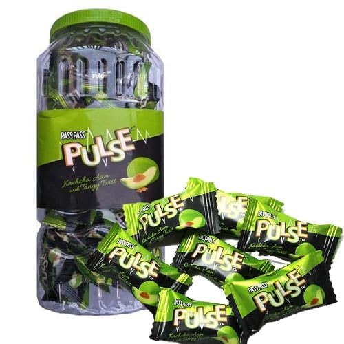 Pulse Candy Pass Pass Sensational Kacchaa Aam Flavor Candy 175 Pice jar (Kacchaa Aam, Large)