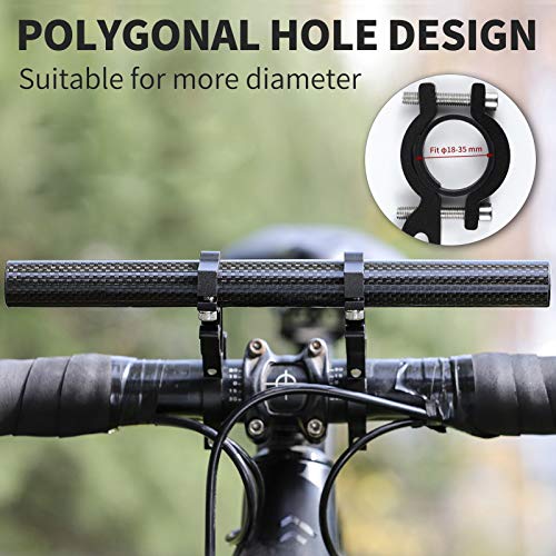 Leeofty Suporte de liga de 25 mm para extensão de guiador de bicicleta para extensão de guiador de 1
