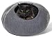 Twin Critters - Handcrafted Cat Cave Bed (Large) I Ecofriendly Cat Cave I Felted from 100% Natural Merino Wool I Handmade Pod for Cats and Kittens I Warm and cozy cat bed (Slate Grey)