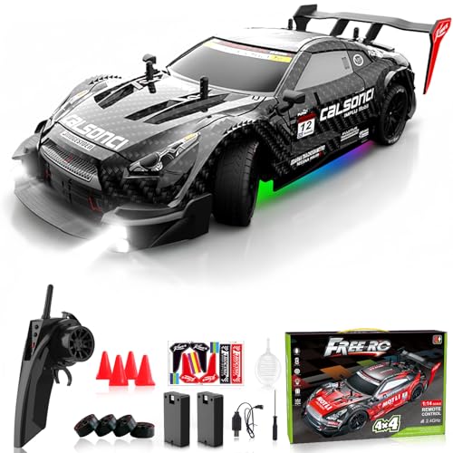 LFOLUSU Remote Control Car RC Drift Car 1:16 Scale 4WD RC Vehicle with LED Lights 2.4GHz 30km/h RTR...
