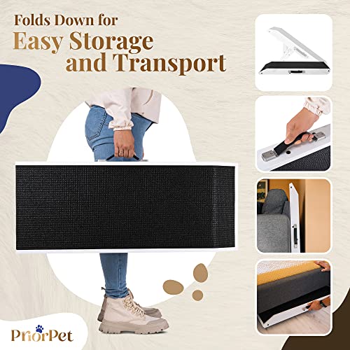 Dog-ramp-for-Couch–Non-Slip-Sturdy-Build-Foldable-Dog-ramp–Supports-up-to-200lbs–Adjustable-7-to-20–Landing-Platform-Seamlessly-Connects–Birchwood-Pet-Ramp-for-Small-Dogs–White Dog ramp for Couch–Non Slip Sturdy Build Foldable Dog ramp–Supports up to 200lbs–Adjustable 7 to 20–Landing Platform Seamlessly Connects–Birchwood Pet Ramp for Small Dogs–White