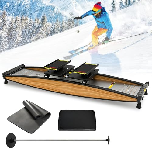 Image of Ski SMachine for Home /Gym | Customizable Resistance | 330lbs Capacity | Solid Oak Frame | Multifunctional Cardio Trainer for Fitness & Ski Exercise