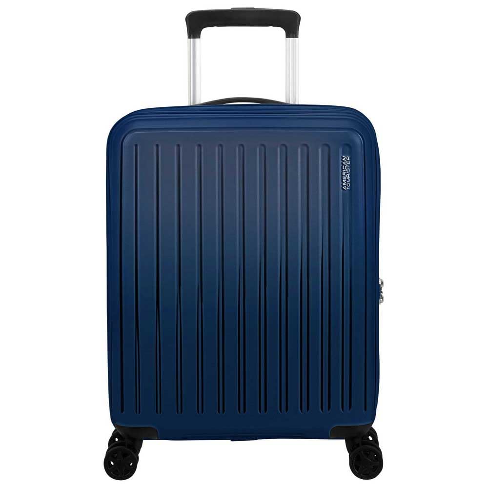 American Tourister Trolley rigido, bagaglio a mano, realizzato in POLIPROPILENE robusto e antigraffio. Molto pratico e super leggero, dispone di due ampi scomparti, divisorio nel comparto superiore e