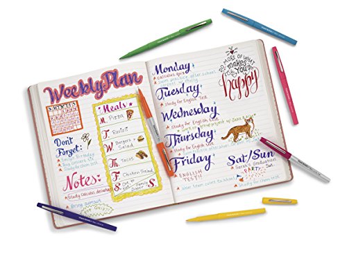 Image of Papermate Flair Porous Point Pen - Multicolor Body, Multicolor Ink, Pack of 8