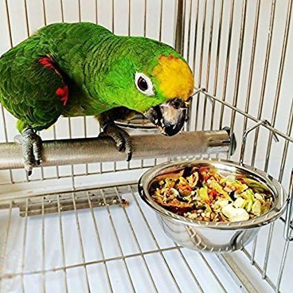 D&C PAWS Stainless Steel Bird Feeding Bowl with Hanger – 250ml Cups for Food and Water, Secure Cage Attachment for Birds, Includes Soft Nesting Material for Added Comfort (Pack of 2) 3