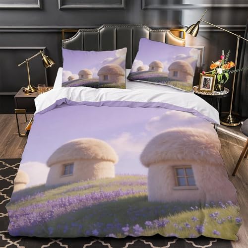 Housse de couette 3D décoration chambre douceur double