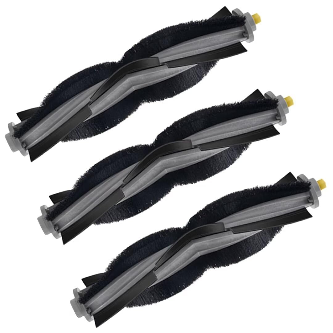 3 Pack Replacement Rubber Roller Brushes for Ecovacs Deebot X1 Omni/ X1 PRO Omni/ X1 Plus/ T10 Omni/ T10 Turbo Vacuum Cleaner Accessories