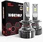 Wontolf H7 LED Headlight Bulbs 600% Brighter 120W 20000LM High Power Super Bright 6000K Cool White CSP Chips Conversion Kit IP68 Waterproof