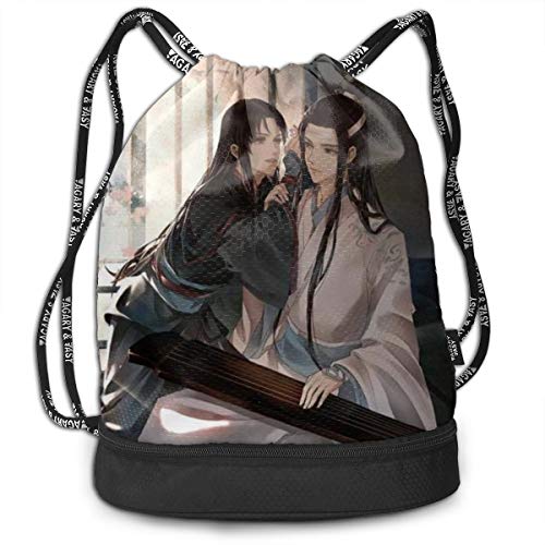 XTGOO Anime Drawstring Backpack Playing The Guzheng Print Travel Sport Yoga Gym Sack
