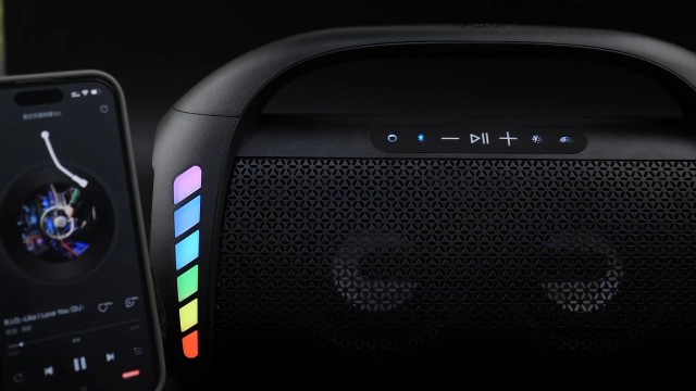 LFS Altoparlante Bluetooth Portatile 100W RMS Con Luci LED, Impermeabile IPX6, Batteria 30 Ore, Powerbank