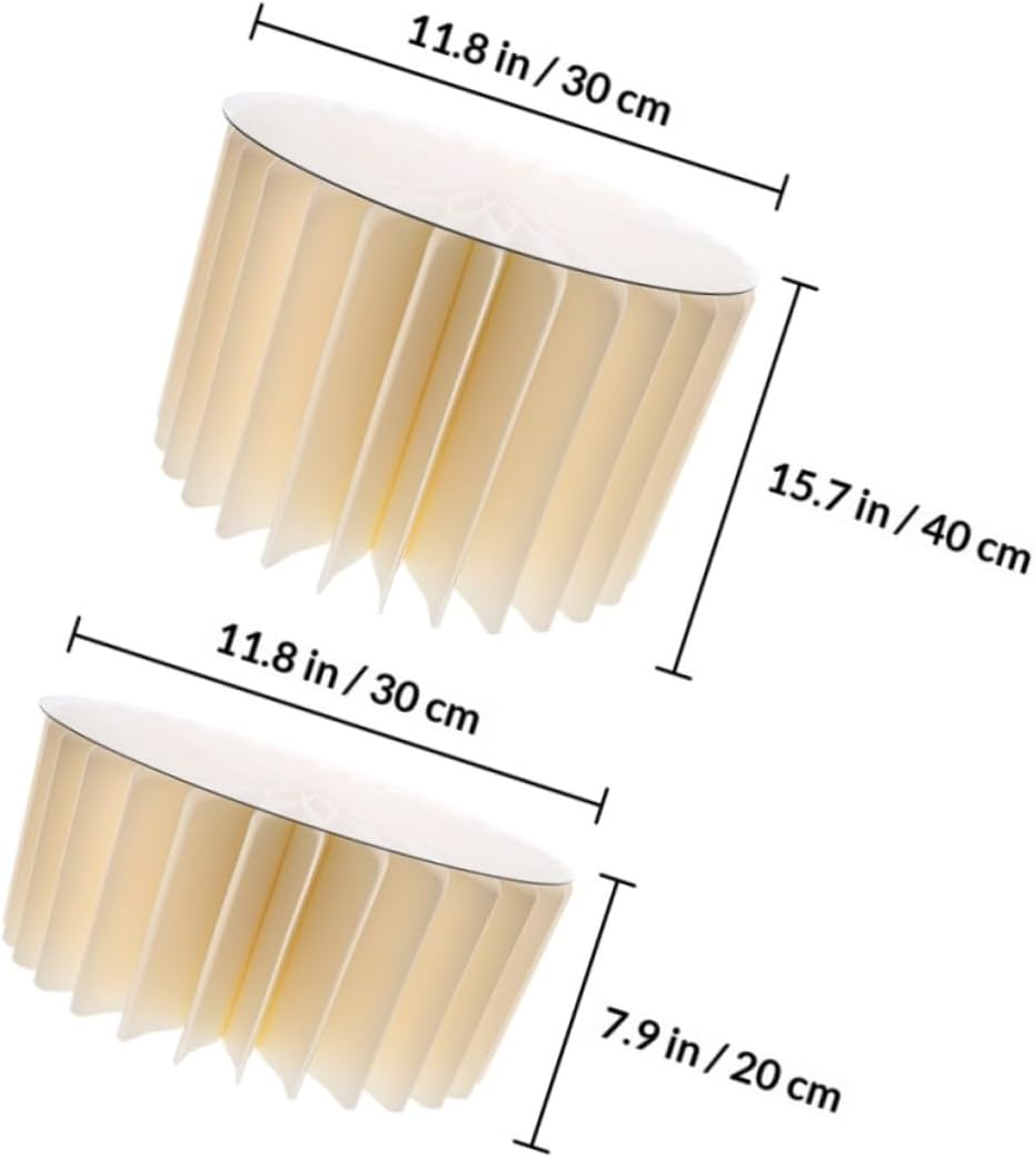 Alipis 2pcs round Paper Cylinder Pedestal Stands for Party Cake Table Backdrop, White Reinforced Paper Riser Decorations for Wedding Centerpiece Display