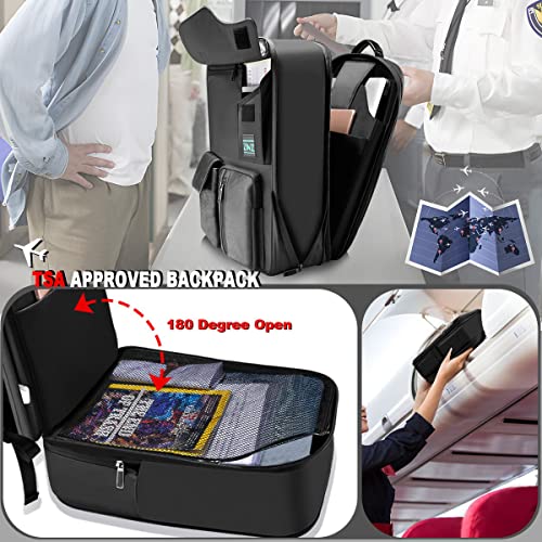 ZINZ Laptop Backpack 15 15.6 16 Inch, Expandable Computer Rucksack with Multi-Pockets Anti-Theft Travel Daypack for Men and Women,Black4