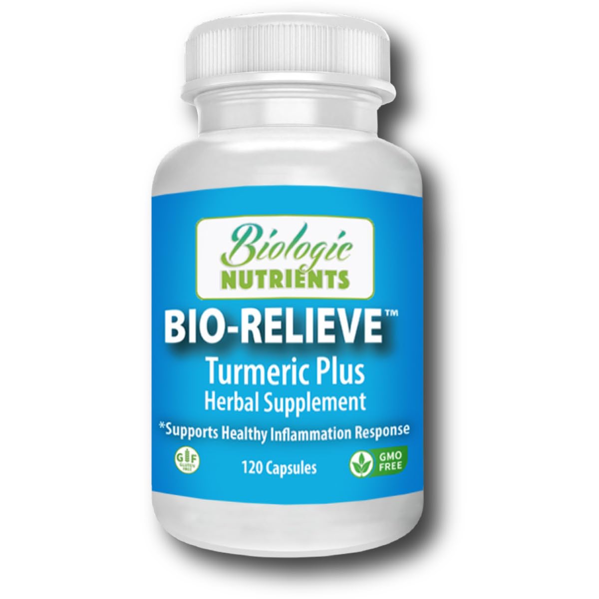 Biologic Nutrients Turmeric Supplement, 10-in-1 Herbal Joint Supplements for Men and Women, Helps Joints, Muscles, Bones & Nerves, Non-GMO, Daily Plant-Based Mobility Aid, 120 Capsules