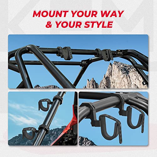KEMIMOTO UTV Tool Holder Rack 2 Sets, Roll Bar UTV Tool Holder Shovel Mount Bow Rack Fits for 1.75”-2" Roll Bars Compatible with Snowmobile Golf Cart - Image 6