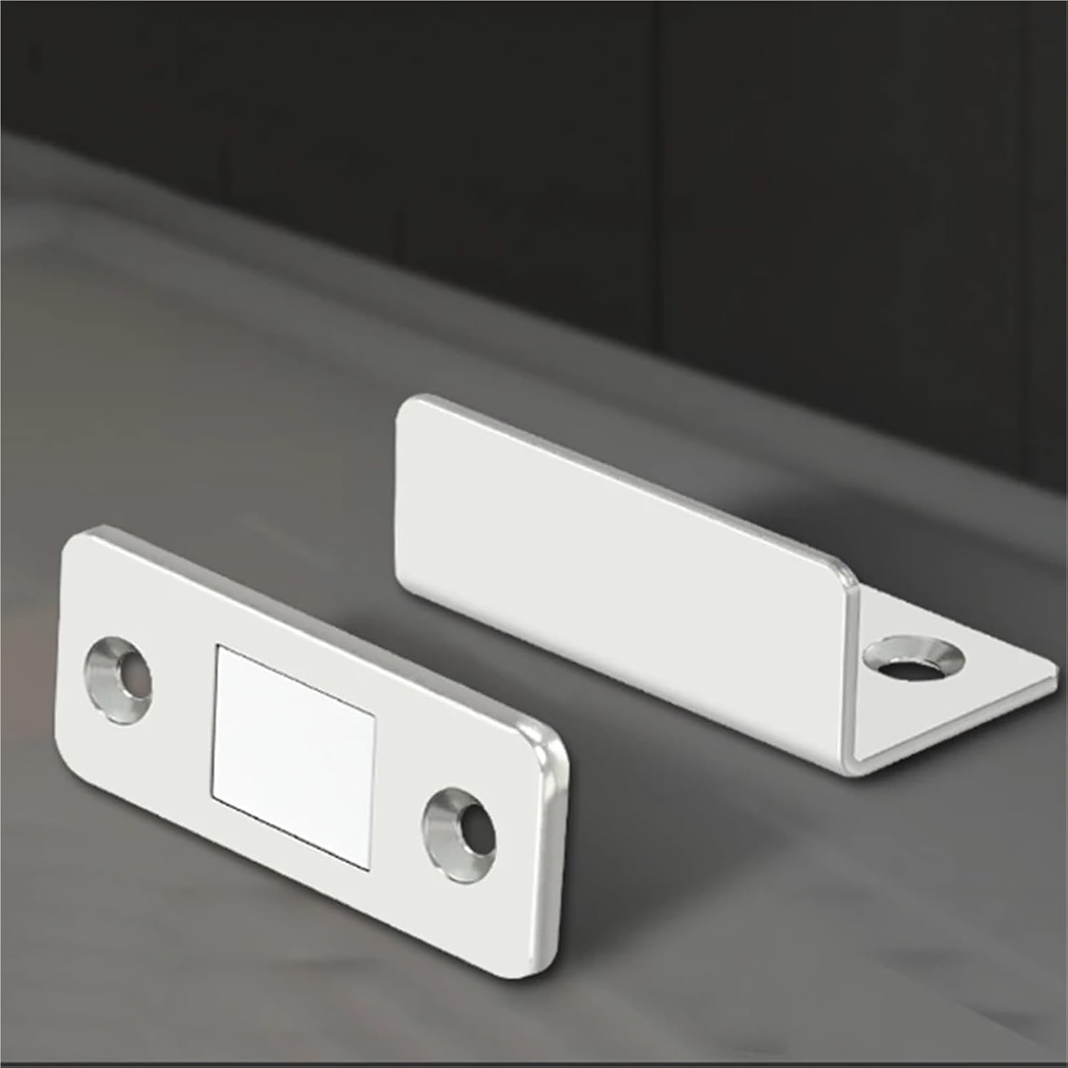 Strong Door Closer Aluminum Anti-Rust Cabinet Door Catch Latch Convenient Cabinet Catches Easy Installation for Bedroom Wardrobe