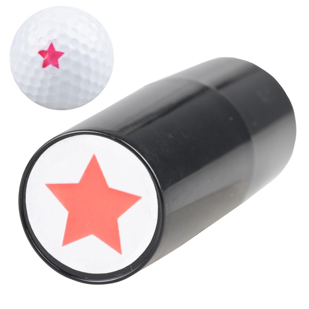 LUZBOSE Golf Ball Stamp Marker Reusable Ink Stamps for Books, Cloth Crafts, Personalize Your Golf Balls, Star