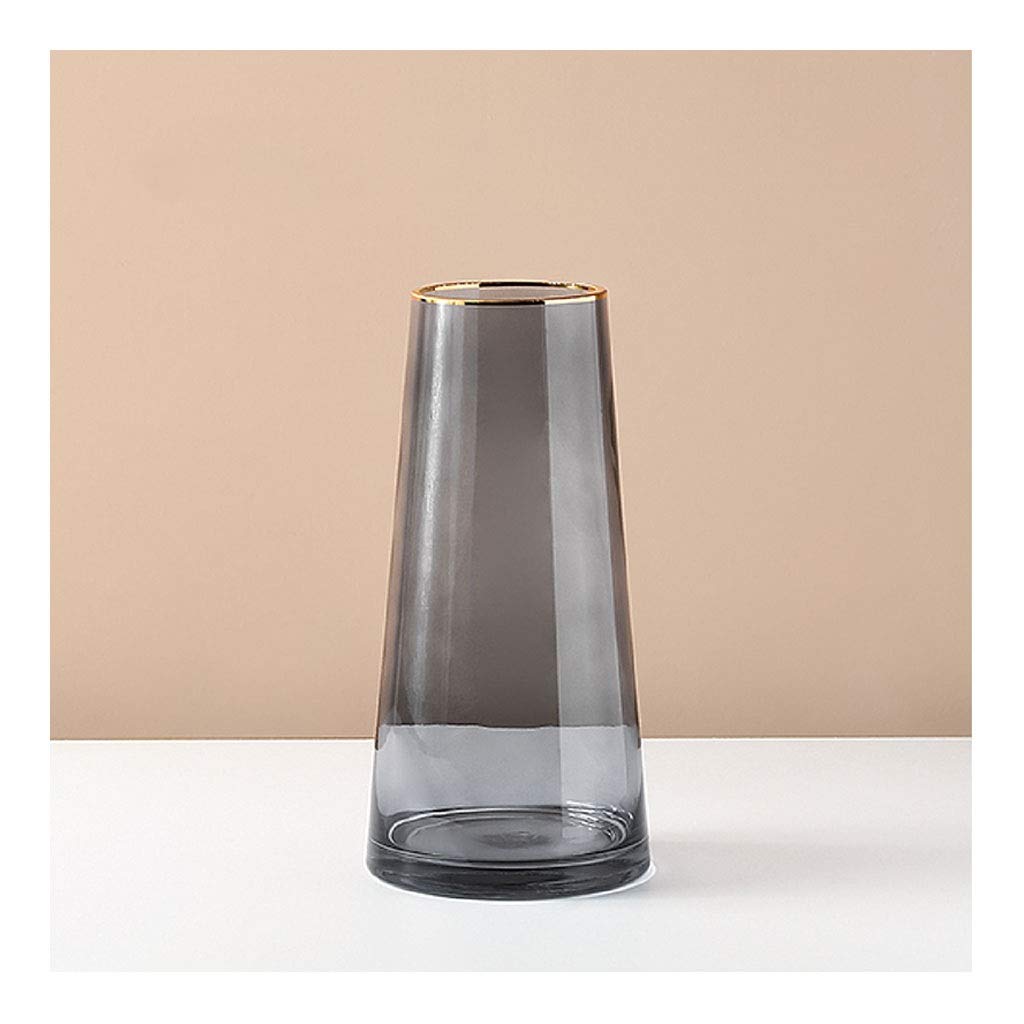 Vase décoration intérieur gris transparent pour embellir un bureau moderne