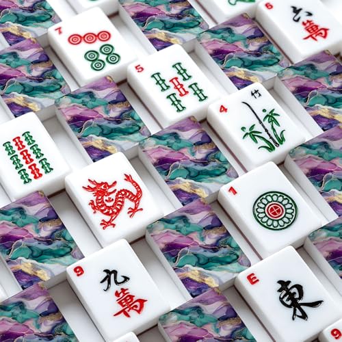 Set de Fichas American Mahjong Acrílico 166 Piezas con Dados miniatura 4