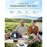 xasla 10000mAh Portable Clip on Fan, 9.8 inch* 8 inch,Rechargeable Battery Operated Fan, 24 Hours Work Time, Quiet USB Fan, 4 Speeds Personal Fan, Ideal for Outdoor Camping Golf Cart Home Office Black - Image 3