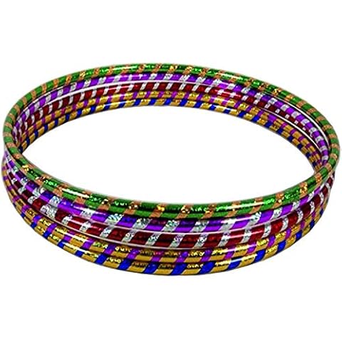 HANSON AND LANGFORD Hula Hoops - Premium Quality Stripy Multicolor Weighted Hoop for Adults and Kids to Exercise, Sporting Good, Dance & Fitness - Rainbow Color (Pack Of 2, Small) Cover
