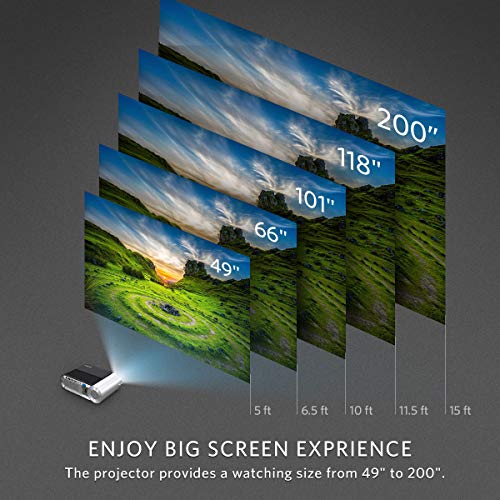 Mini Projector, Vamvo L4200 Portable Video Projector, Full HD 1080P 200” Display Supported; Outdoor Movie Projector 3800 Lux with 50,000 Hrs, Compatible with Fire TV Stick, PS4, HDMI, VGA, AV and USB - Thumbnail 4