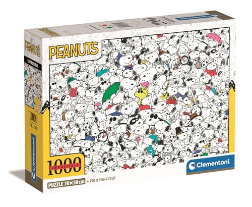 Clementoni Impossible Puzzle Peanuts 1000 Teile mit Poster
