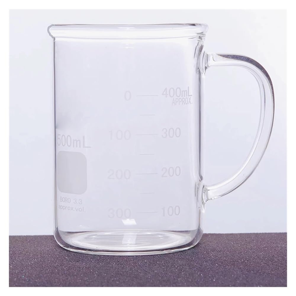 Instrumentos y Equipos de Laboratorio Zlewka z uchwytem, sprzęt laboratoryjny o podwójnej skali, szklana zlewka (500 ml)