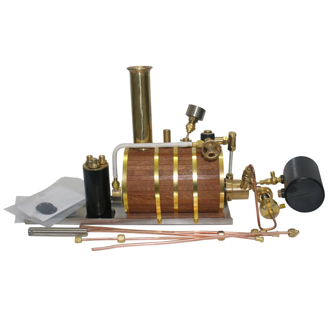 B-2 - Caldaia a vapore modello per macchina a vapore mono/due/tre cilindri, orizzontale da 200 ml, modello di caldaia per navi a vapore da 70 cm, decorazione regalo - RTR