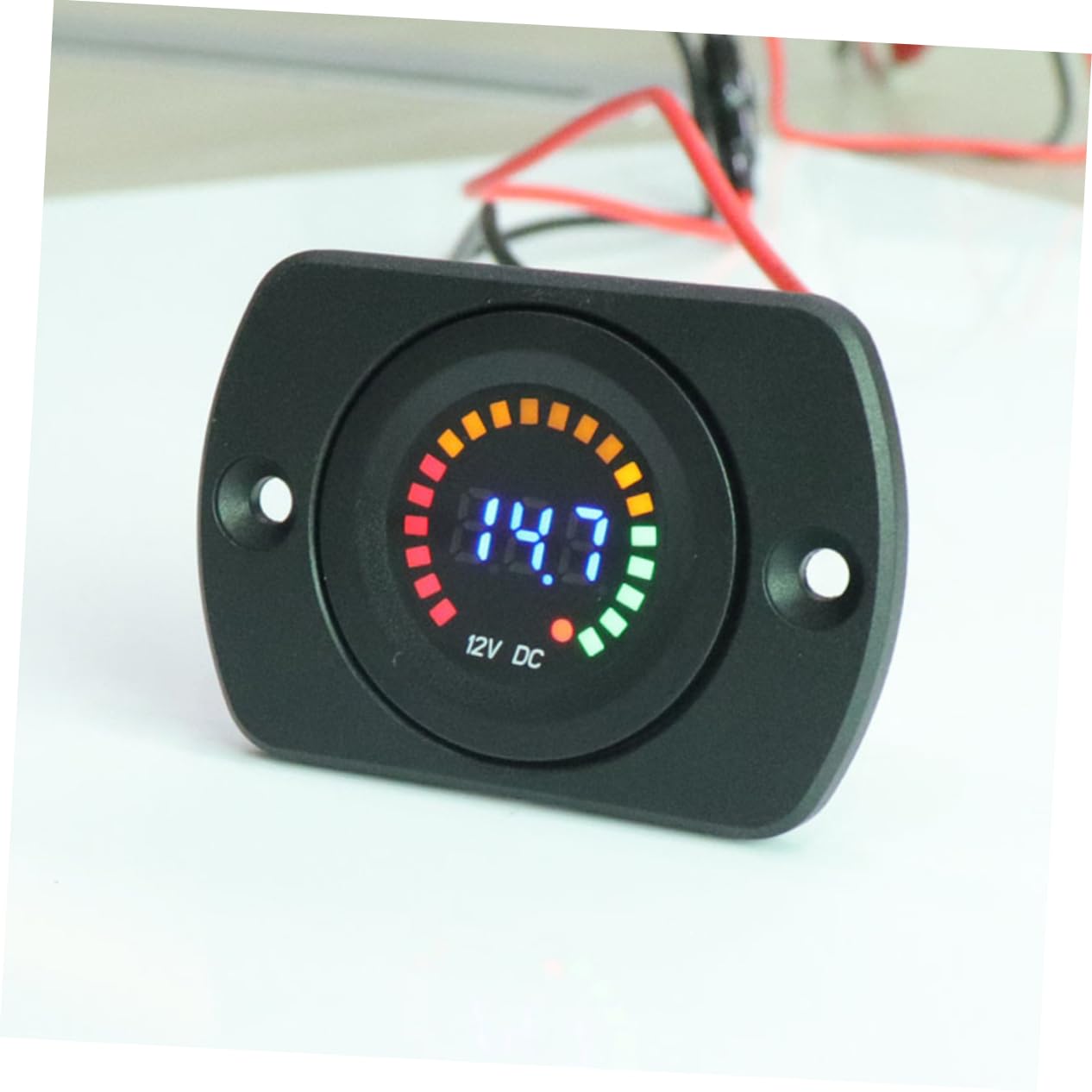 PartyKindom 2stücke Digitales Voltmeter Für Auto Und Wasserdichter Spannungsmesser Mit -anzeige Für Boote Atvs Utvs Und Wohnmobile Installieren Und Kompakt