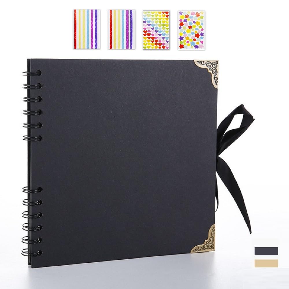 Álbum De Fotos Personalizable Vintage 20.5x20.5 Cm - 60 Páginas De Papel Kraft, Ideal Para Regalos Especiales