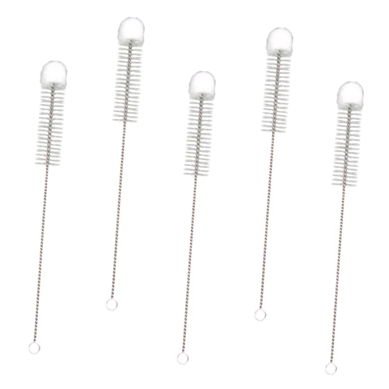 BUTIFULSIC 5pcs Nylon Cleaning Brush Cleaning Softy Tip Brush Softy Tip Cleaning Brush Cotton Softy Tip Brush Pipe Cleaner Brush Bottle Brush Brush Jars Brush Cotton Ball White