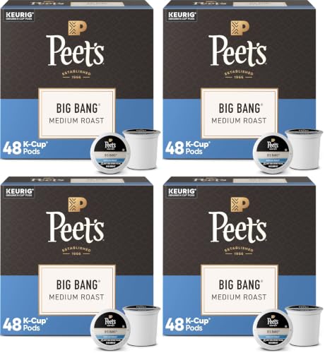 Image of Peet's Coffee Coffee Pods, Medium Roast, Big Bang, K Cups- 48 Count (Pack of 4)