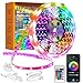 ROMALL LED Strip 5M, WIFI LED Streifen RGB Farbwechsel, App-steuerung, Musik Sync, Bluetooth LED Band mit Fernbedienung, Dimmbar Led Lichterkette für Schlafzimmer, Zuhause, Party