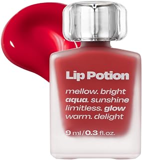 Lip Potion Aqua Glow No.4 Apple Drop | Hydrating, Non-Sticky Gloss with Sheer Radiance | 0.3 Oz