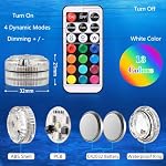 Mini Submersible LED Lights,Waterproof RGB Underwater Tea Light 20Pcs - Image 3