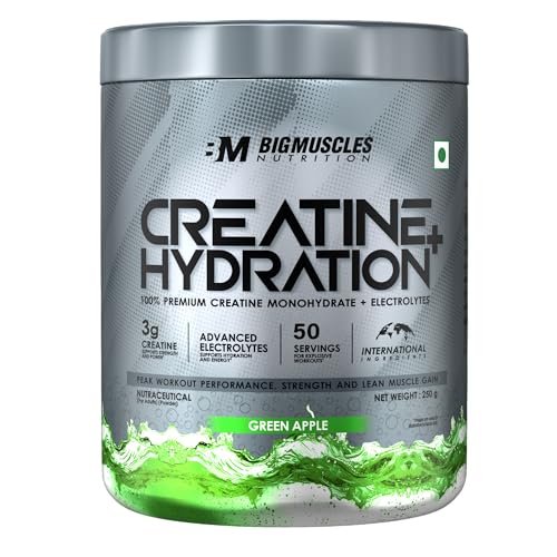 Image of Bigmuscles Nutrition Creatine + Hydration (250g, Green Apple)
