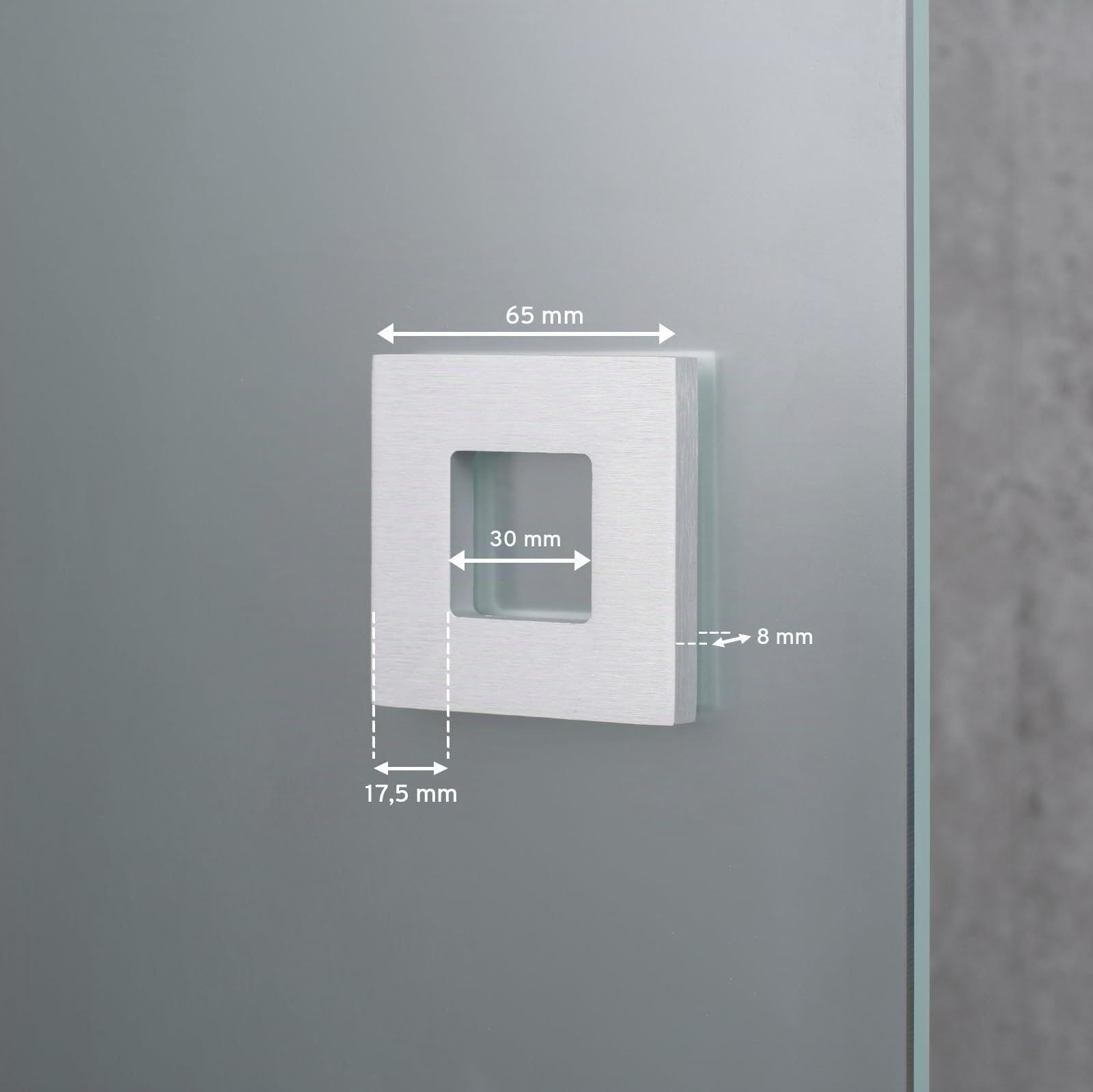 Schulte porte coulissante intérieure verre 88 x 203 cm décor cercles | verre trempé 4 mm poignée carrée