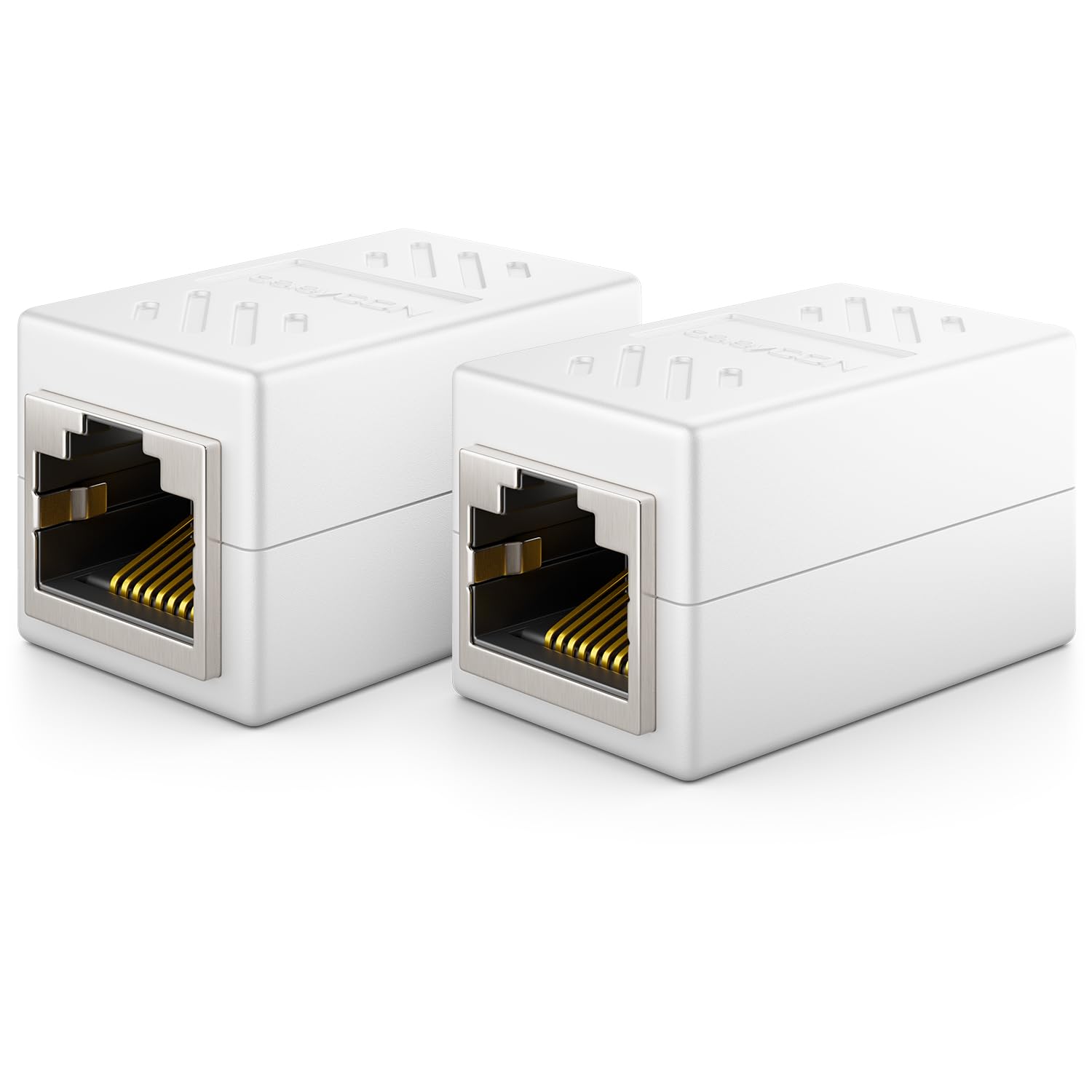 Lot De 4 Coupleurs RJ45 Femelle - 10Gbps - Compatible Cat8/Cat7/Cat6/Cat5e - Gris - 2