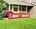 Merry Christmas Banner | Large Xmas Sign | Huge Xmas House Home Outdoor Party Decoration